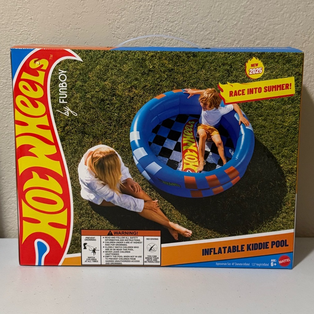 Hot Wheels Inflatable Round 2-Ring Pool
